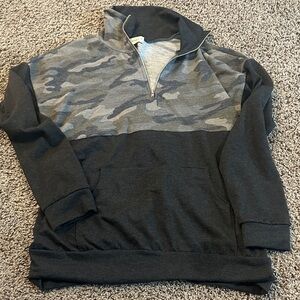 Camouflage Quarter-Zip Pullover